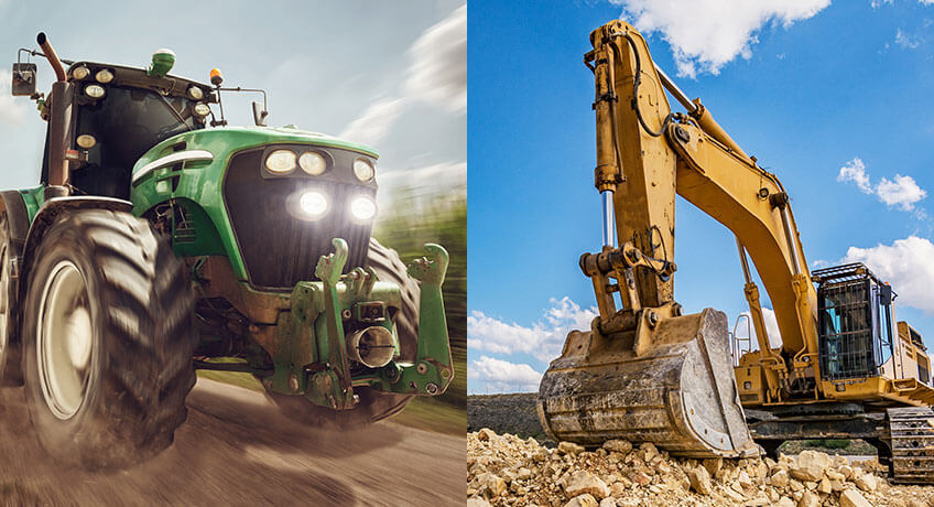 Offroad: Agricultural, construction and mining vehicles